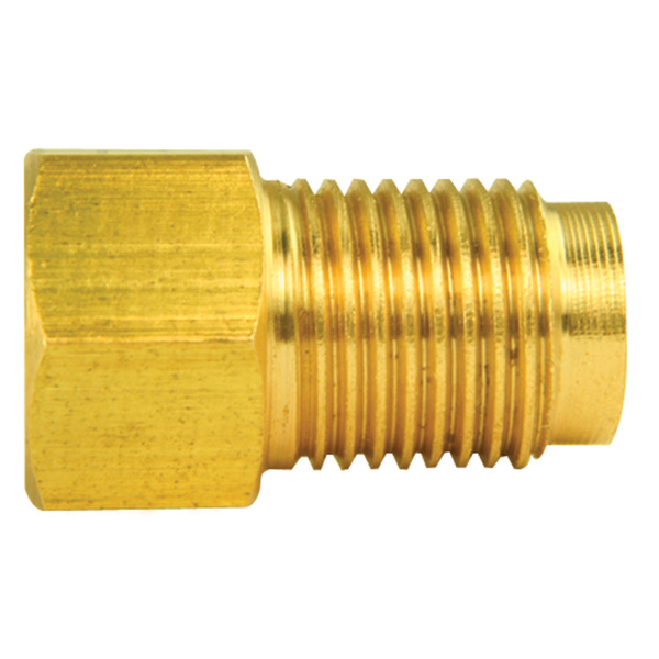 Ags Brass Adapter, Female(3/8-24 Inverted), Male(7/16-24 Inverted), 10/bag BLF-22